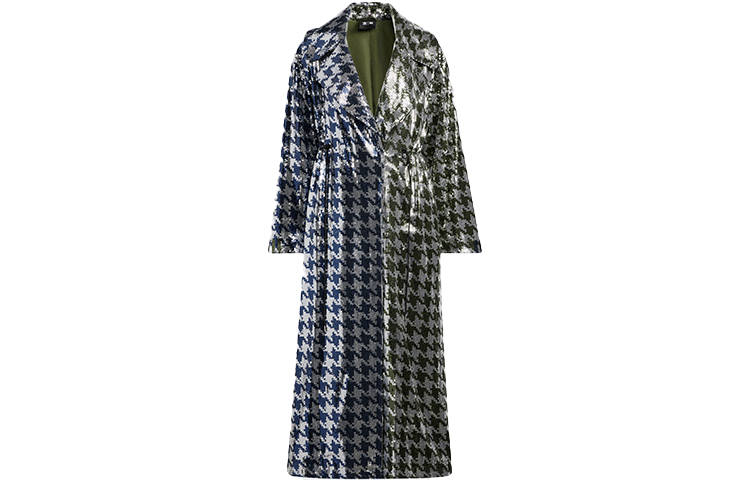 Adidas Originals Ivy Park Halls Of Ivy Long Sequin Houndstooth Jacket Dark Blue/Wild Pine/Metallic Silver Adidas Originals Ivy Park Halls Of Ivy Long Sequin Houndstooth Jacket Dark Blue/Wild Pine/Metallic Silver