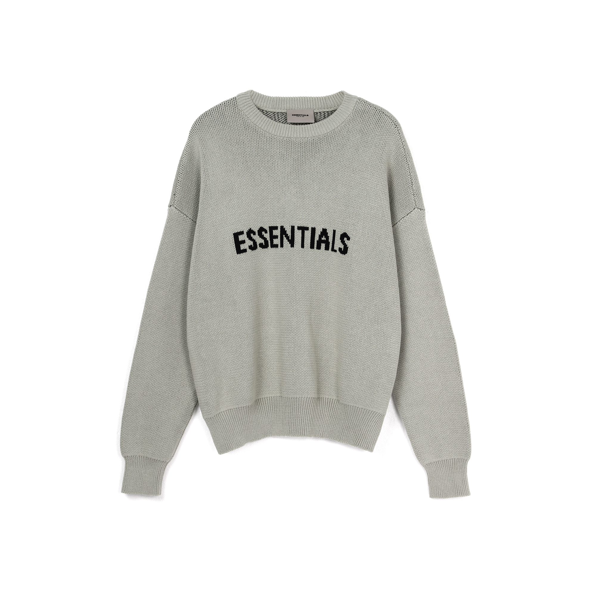 Fear Of God Essentials FW21 Knit Pullover Sweater Green Concrete Fear Of God Essentials FW21 Knit Pullover Sweater Green Concrete