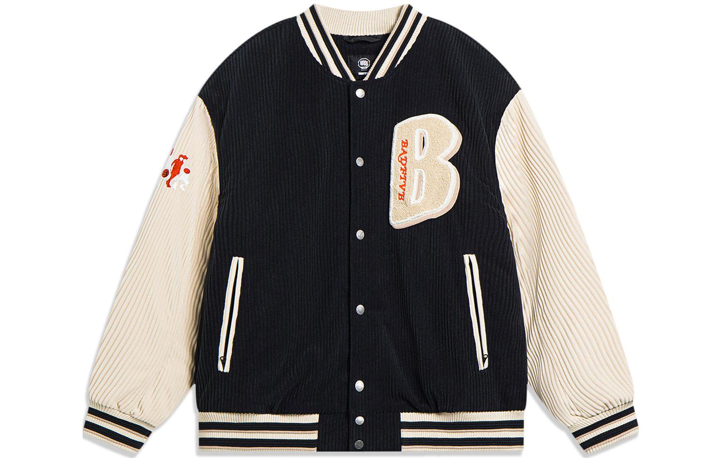 LiNing Badfive Baseball Jacket Men's Black Dusty Khaki LiNing Badfive Baseball Jacket Men's Black Dusty Khaki