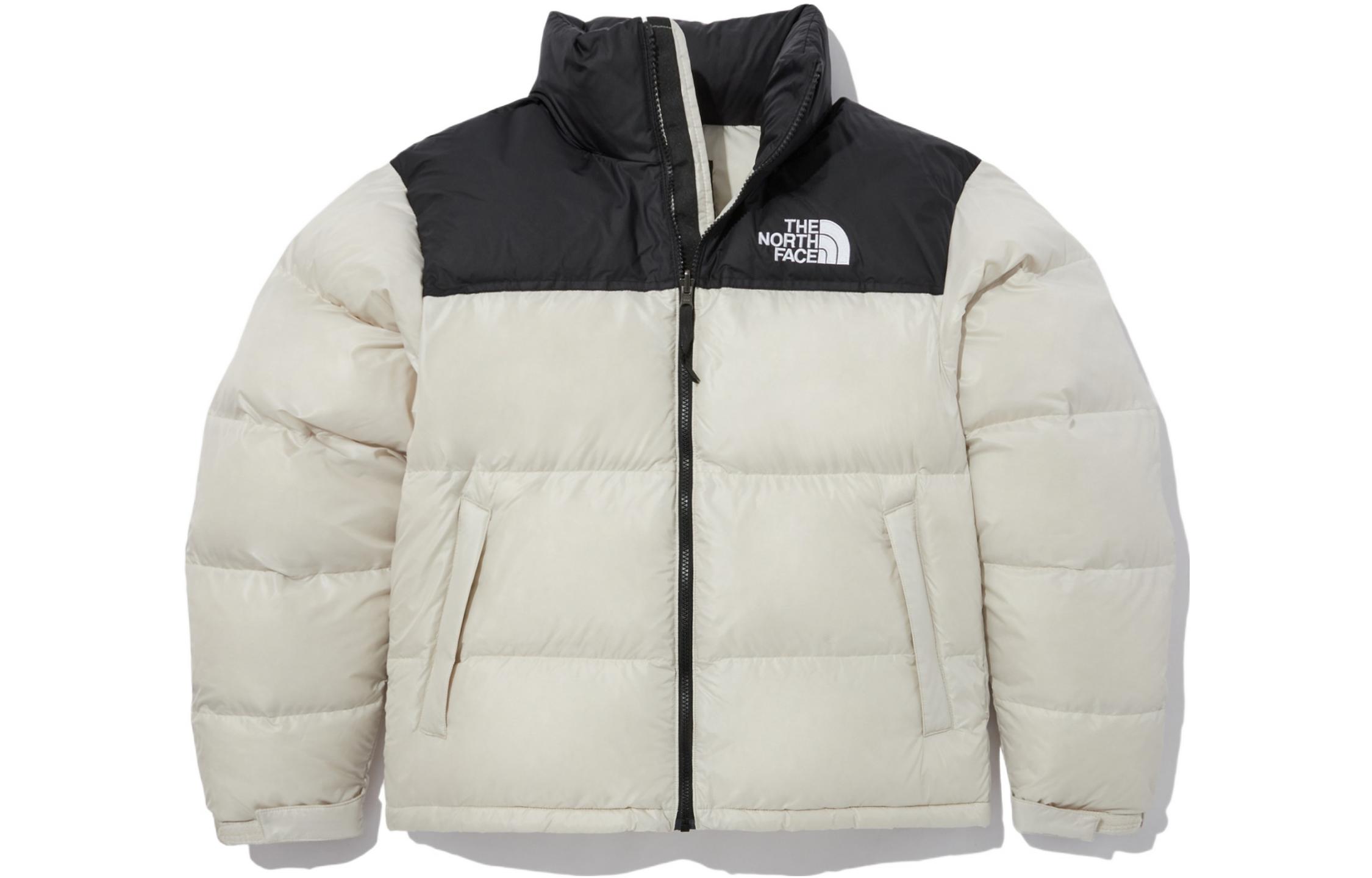 THE NORTH FACE Puffer Jacket Unisex Ecru THE NORTH FACE Puffer Jacket Unisex Ecru