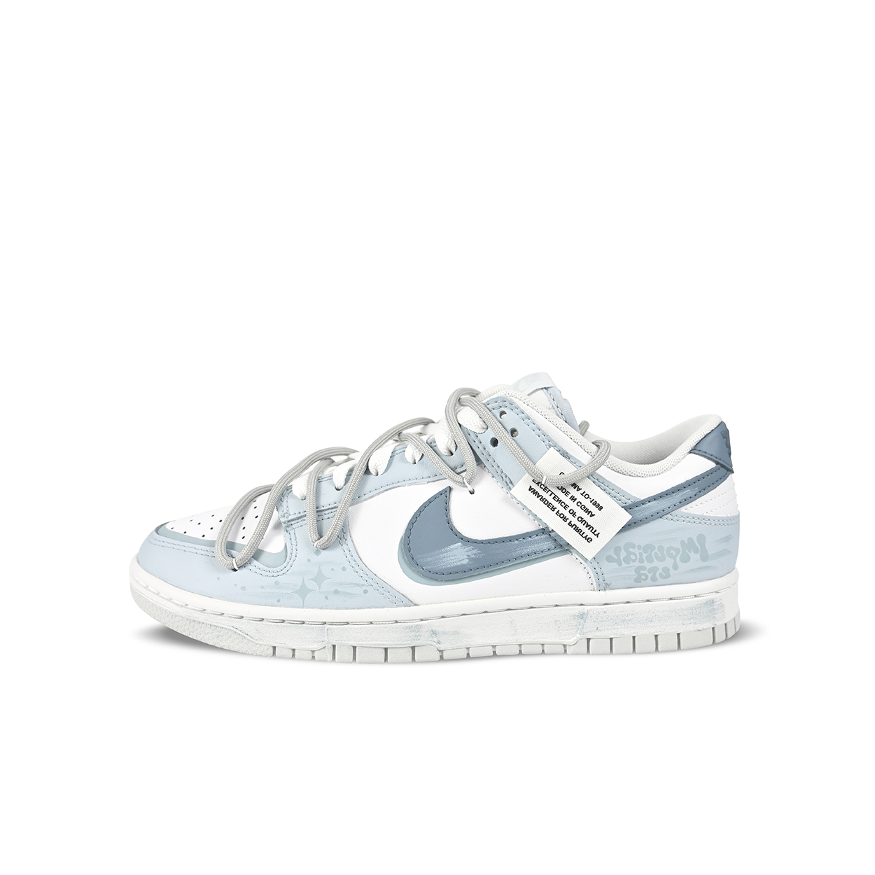Nike Dunk Low Top Skateboard Shoes Men's Gray Blue